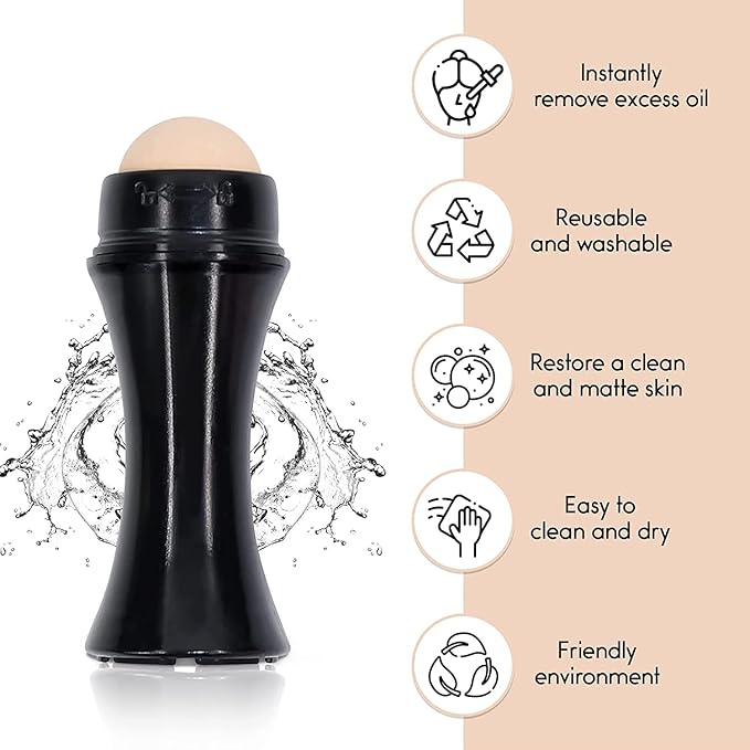 Rodillo Facial de Piedra Volcánica | Elimina el Exceso de Grasa