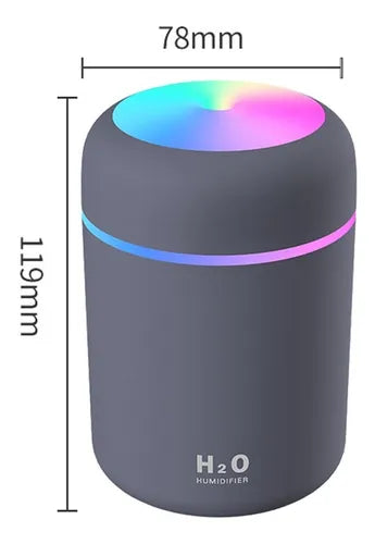 Mini Humidificador Ultrasónico con Luz LED | Aromaterapia para Casa y Auto