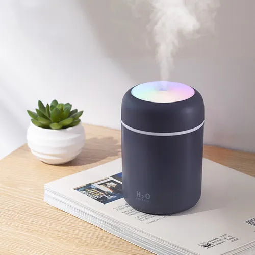 Mini Humidificador Ultrasónico con Luz LED | Aromaterapia para Casa y Auto